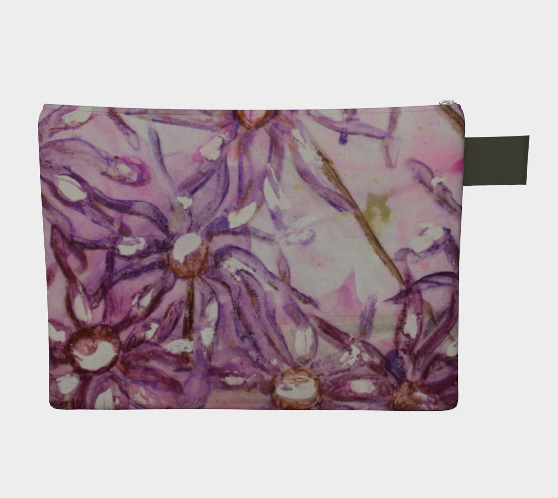 Zipper Carry-all Aster Flowers