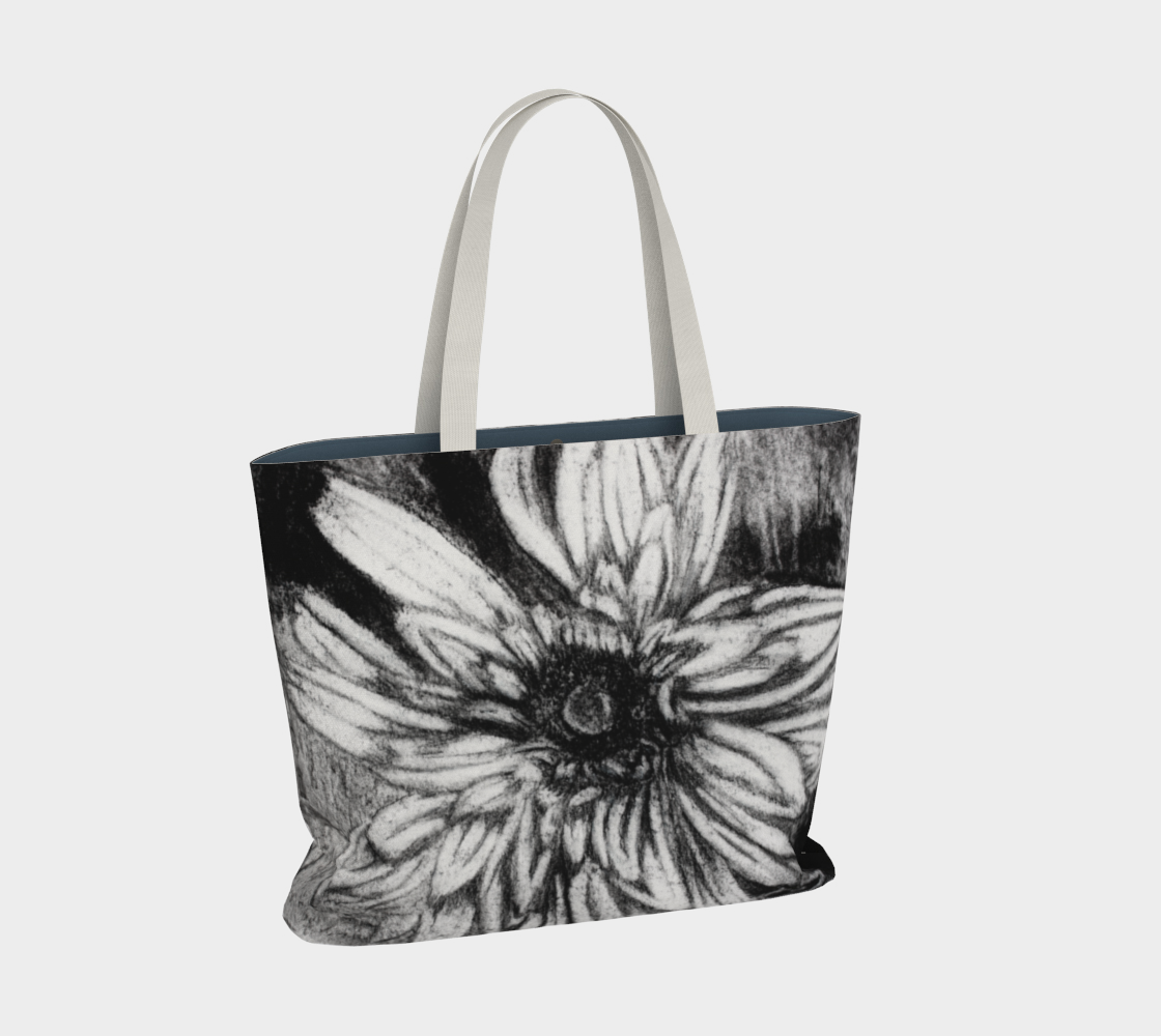 Large Tote Bag Dahlia Flower