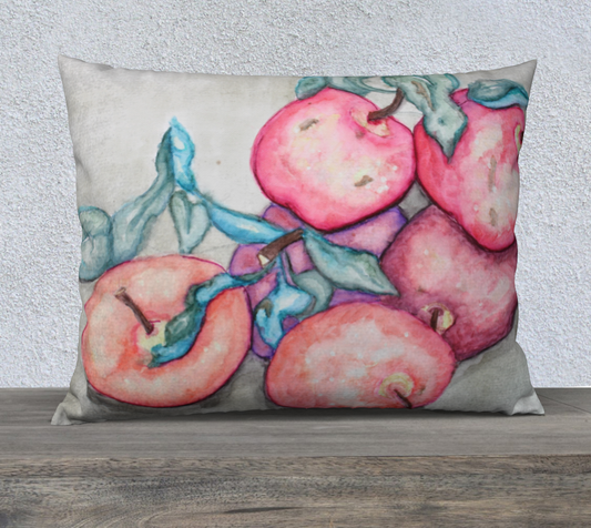 26" x 20" Pillow Case Ink Apples