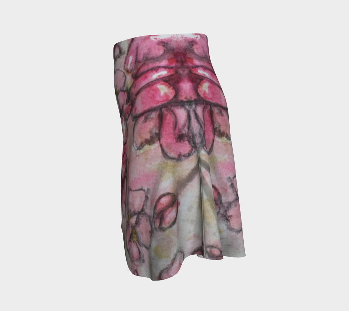 Flare Skirt Crab Apple Blossoms