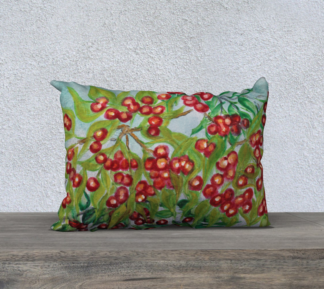 20" x 14" Pillow Case Red Berries