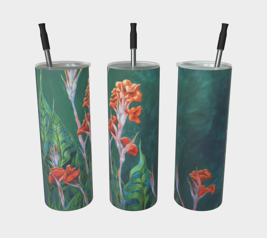 Stainless Steel Tumbler Bali Flowers