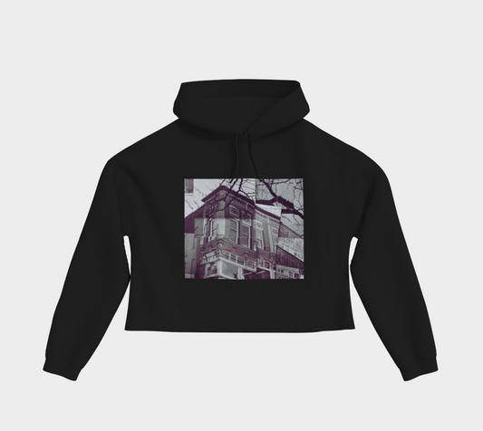 Cropped Pullover hoodie Downtown Denver Black