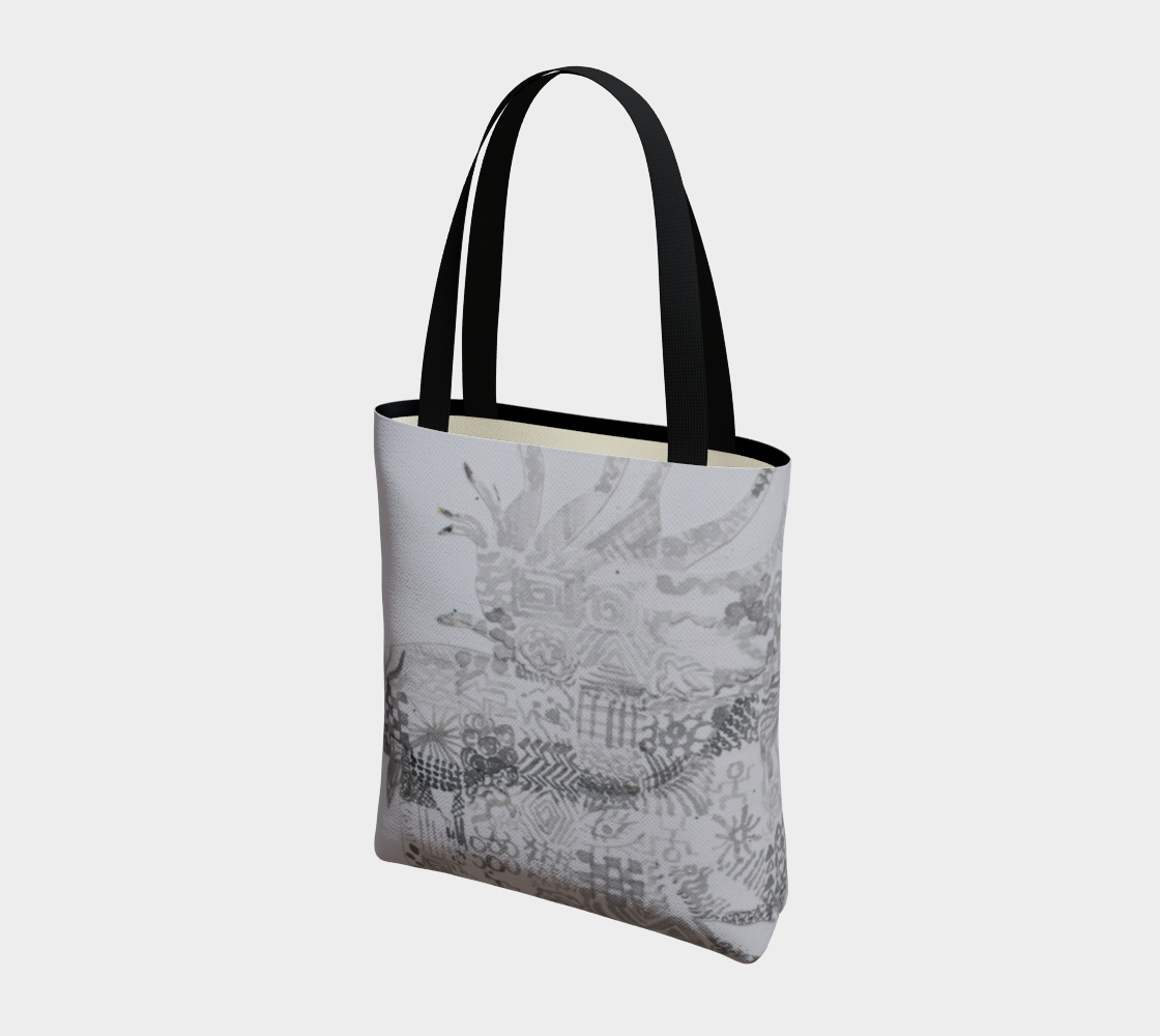 Tote Bag Betta Fish Grisaille