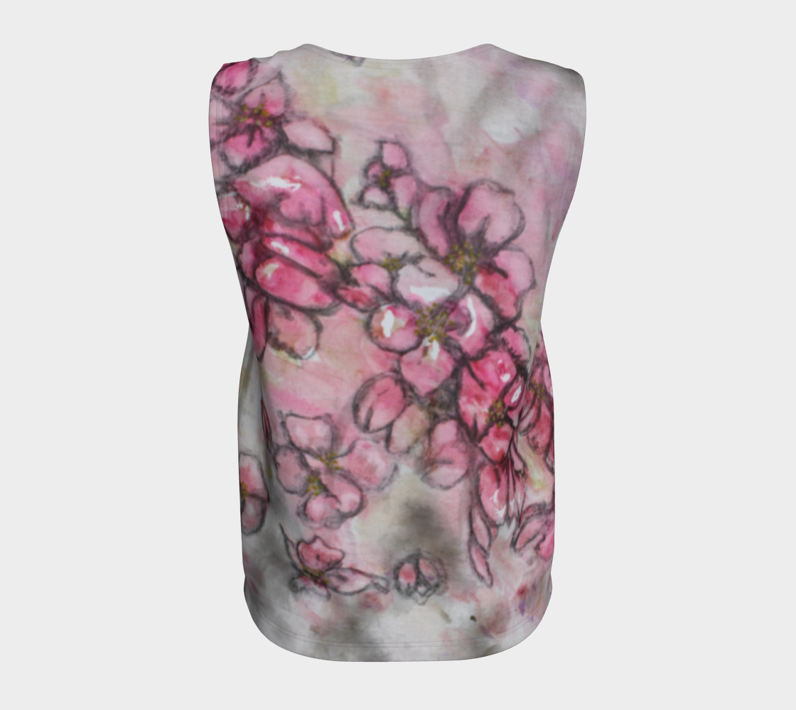 Loose Tank Top Crab Apple Blossoms