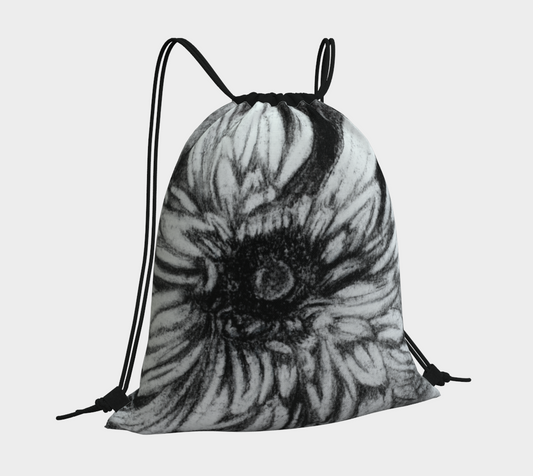 Drawstring Bag Dahlia Flower