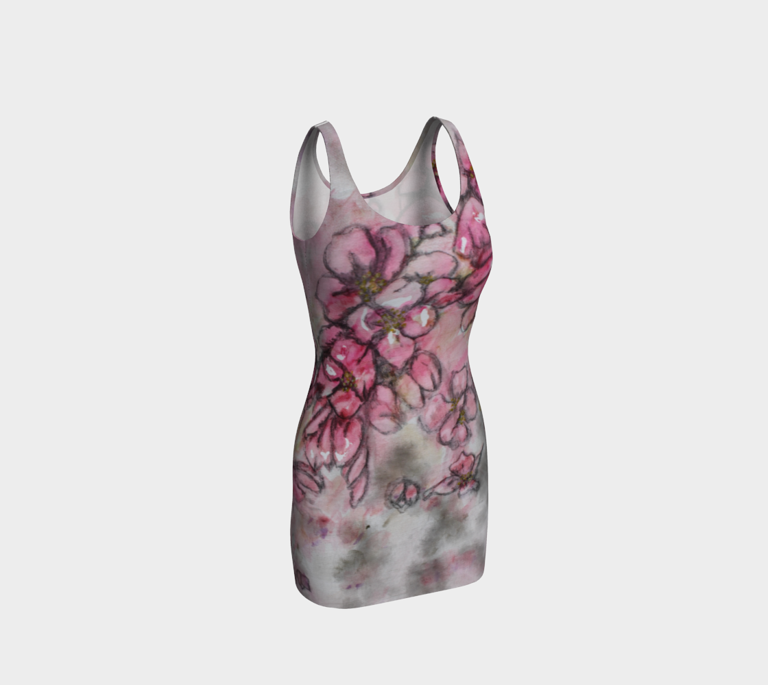 Bodycon Dress Crab Apple Blossoms