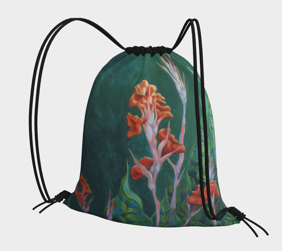 Drawstring Bag Bali Flowers