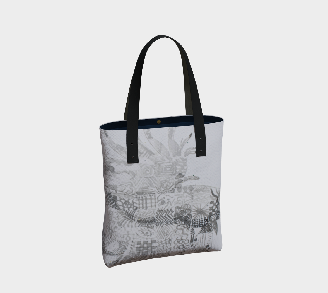 Tote Bag Betta Fish Grisaille