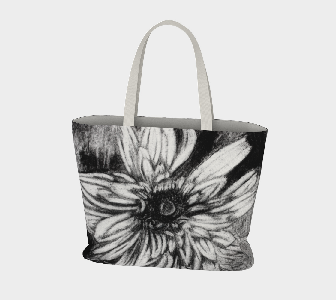 Large Tote Bag Dahlia Flower