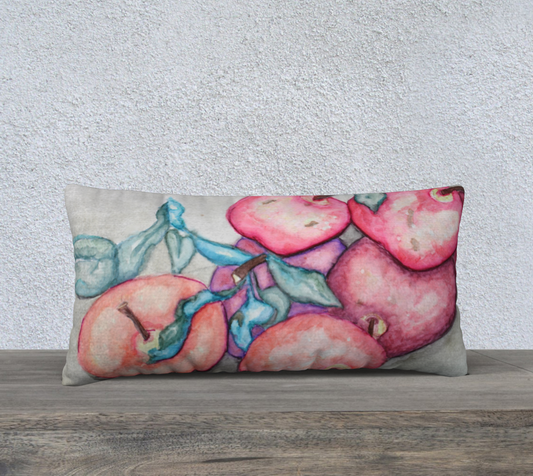 24" x 12" Pillow Case Ink Apples