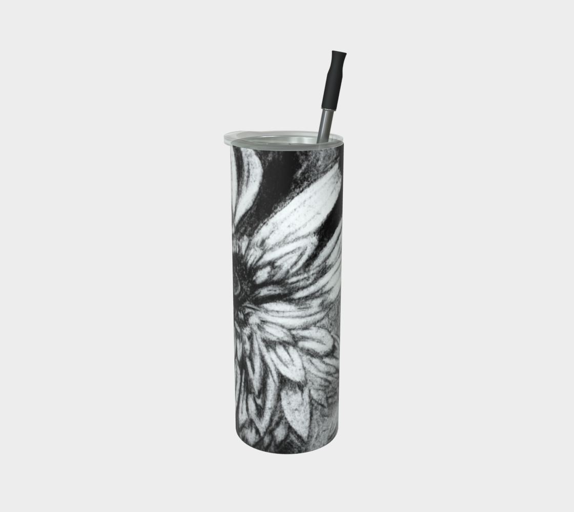 Stainless Steel Tumbler Dahlia Flowers