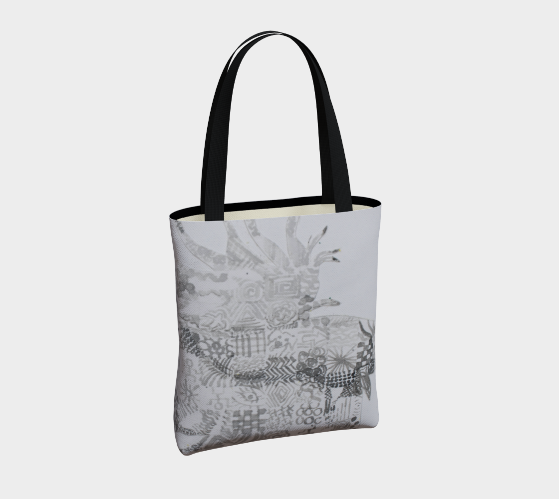 Tote Bag Betta Fish Grisaille