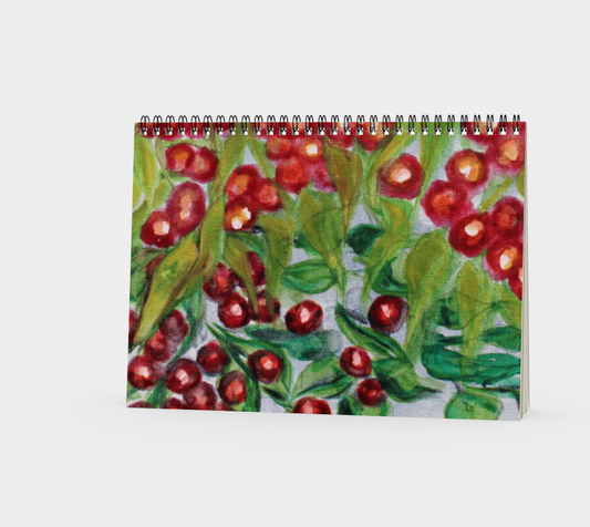 Spiral Notebook Red Berries