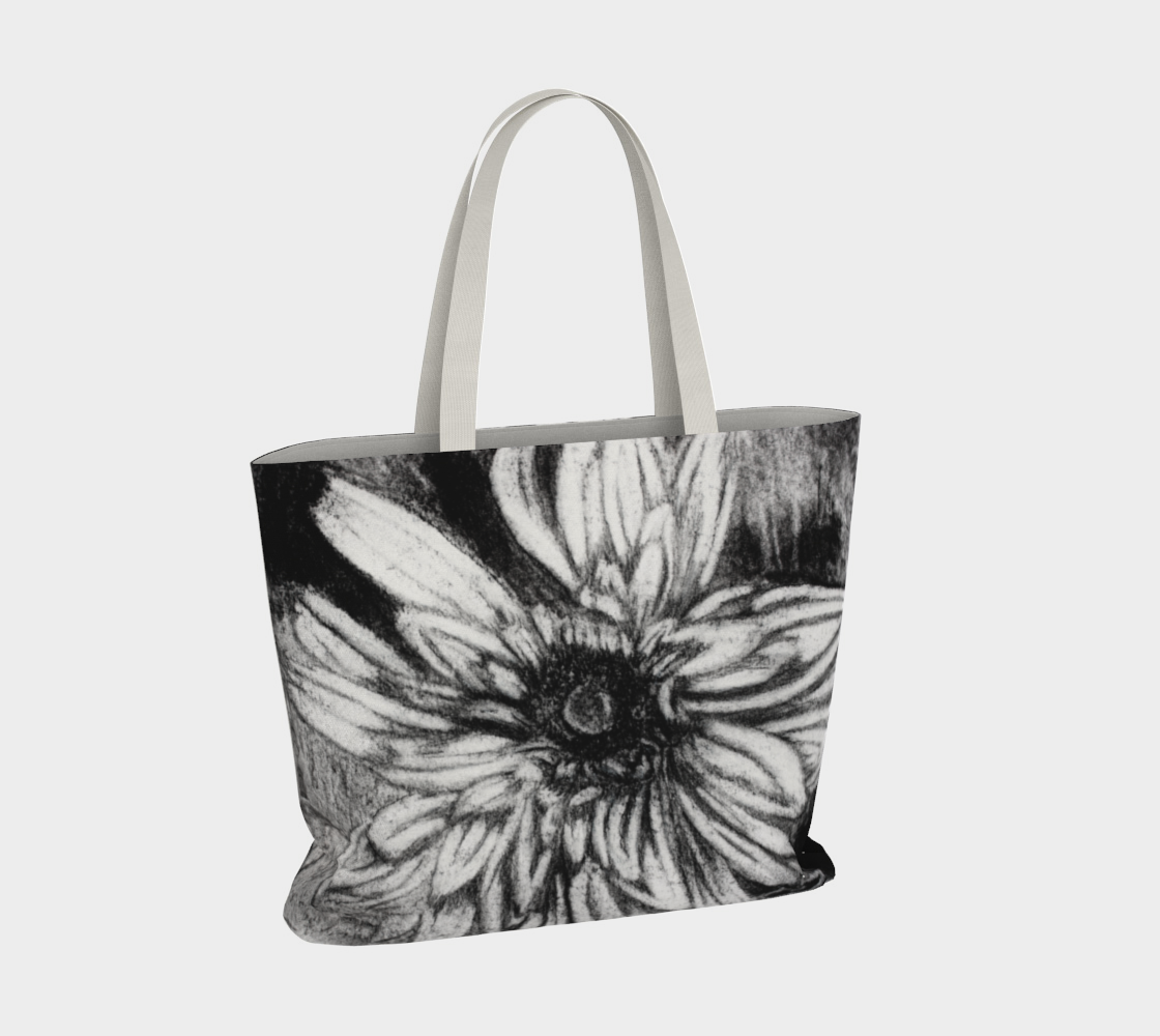 Large Tote Bag Dahlia Flower