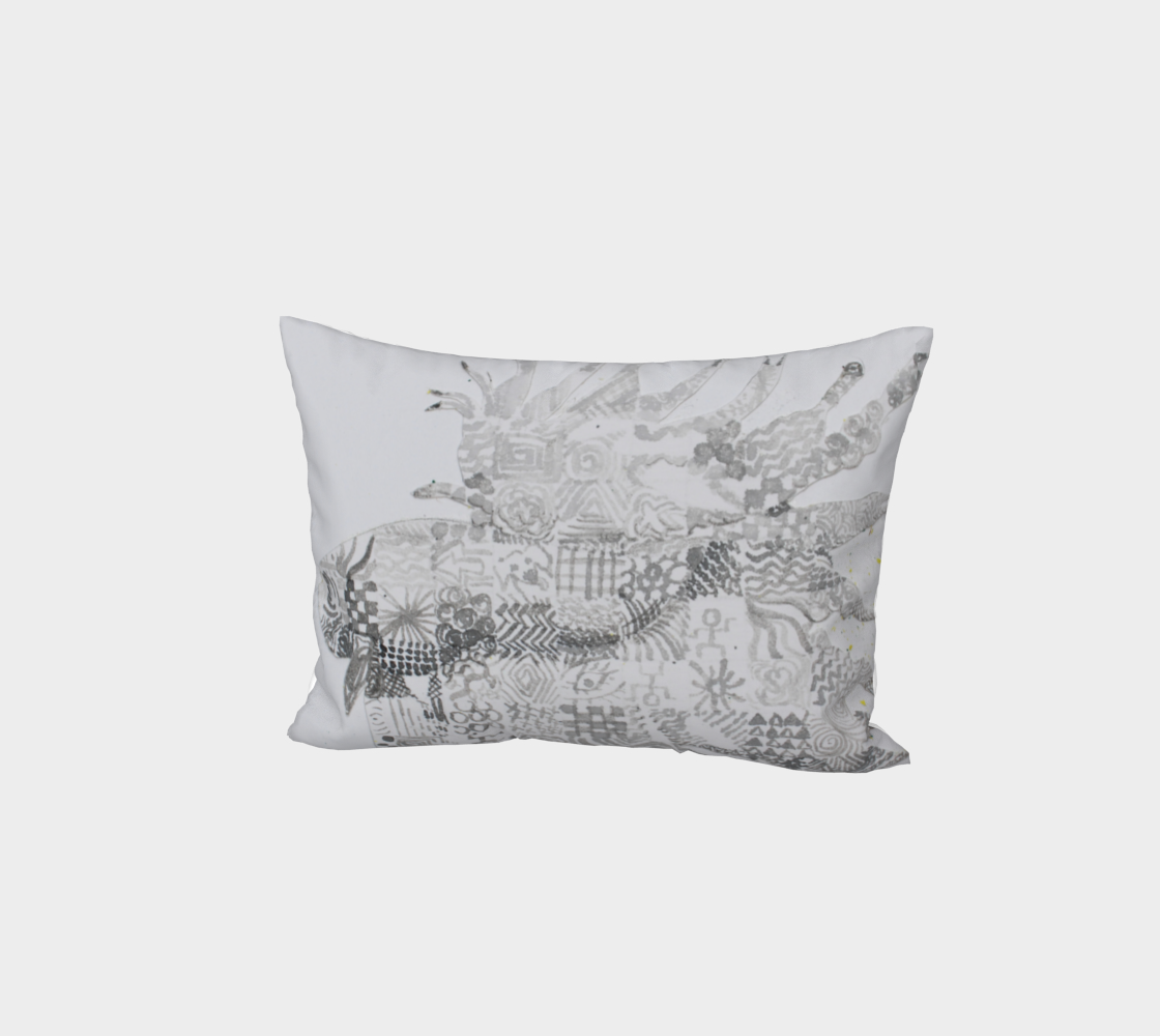 Bed Pillow Sham Betta Fish Grisaille