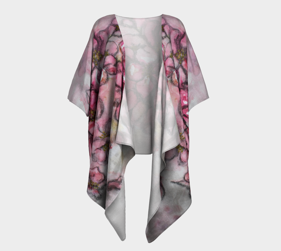 Draped Kimono Crab Apple Blossoms