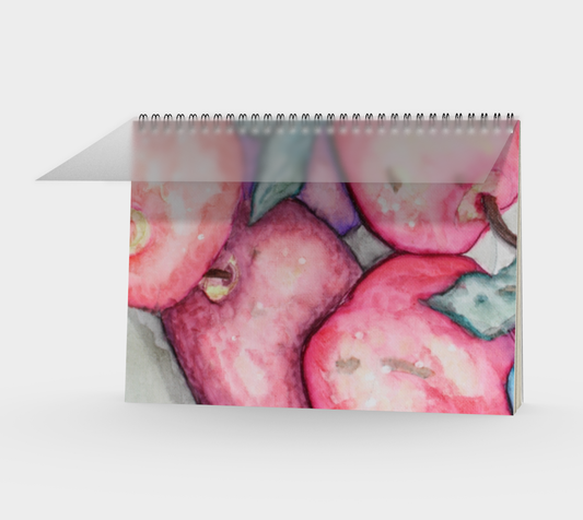 Spiral Notebook Ink Apples