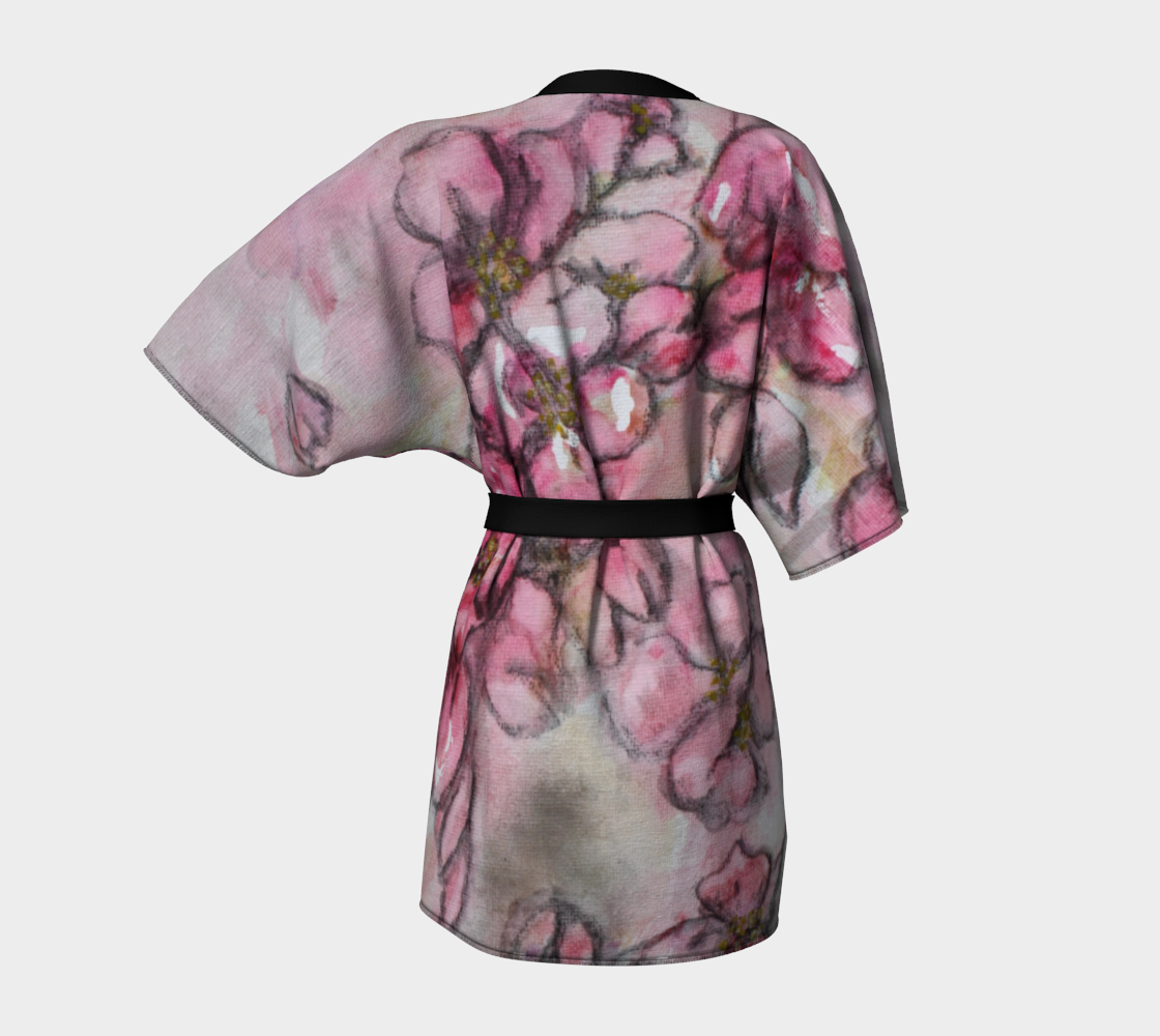 Kimono Robe Crab Apple Blossoms