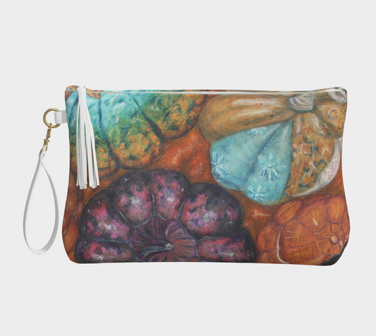 Vegan Leather Makeup Bag Pumkin Collection