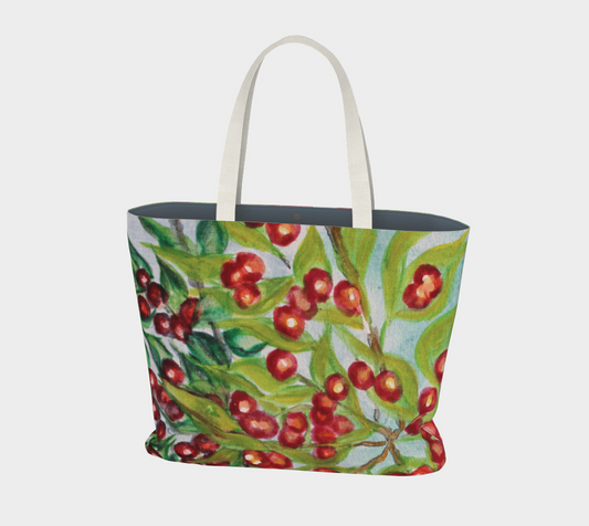 Large Tote Bag Red Berries