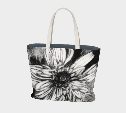 Large Tote Bag Dahlia Flower