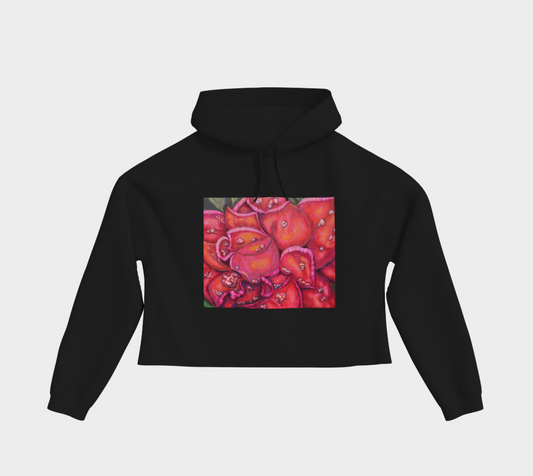 Cropped Pullover Hoodie First Bloom In Spring