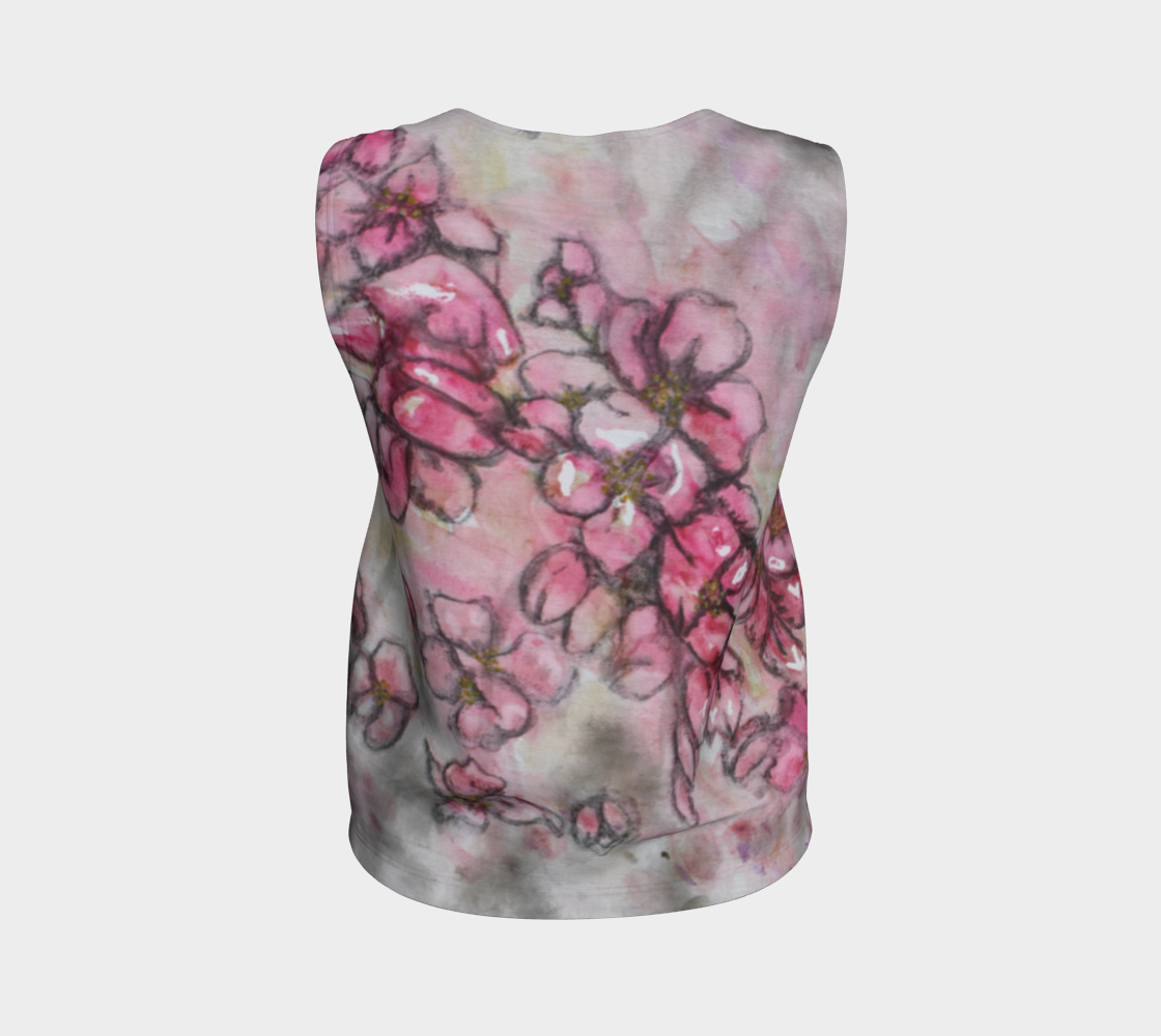 Loose Tank Top Crab Apple Blossoms