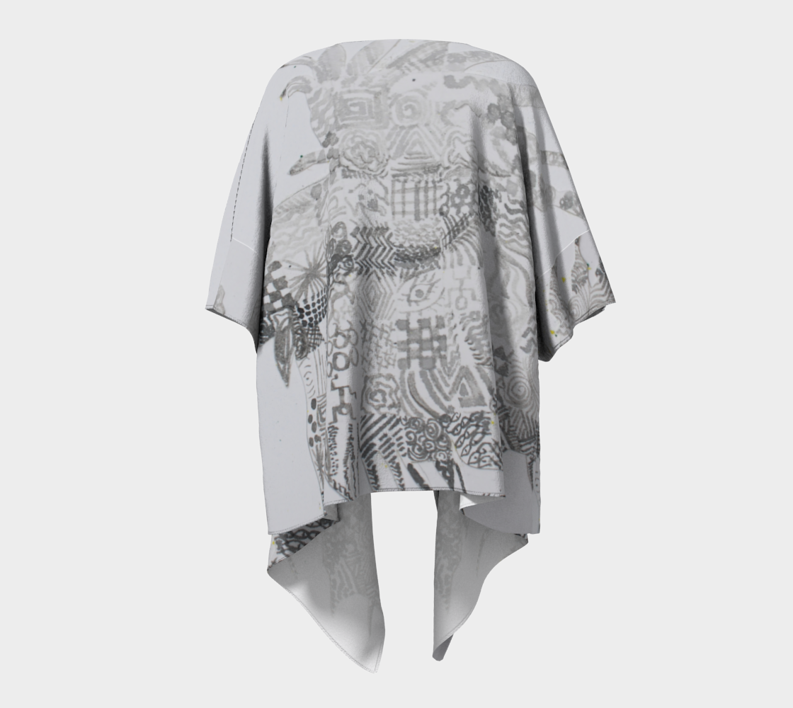 Draped Kimono Betta Fish Grisaille