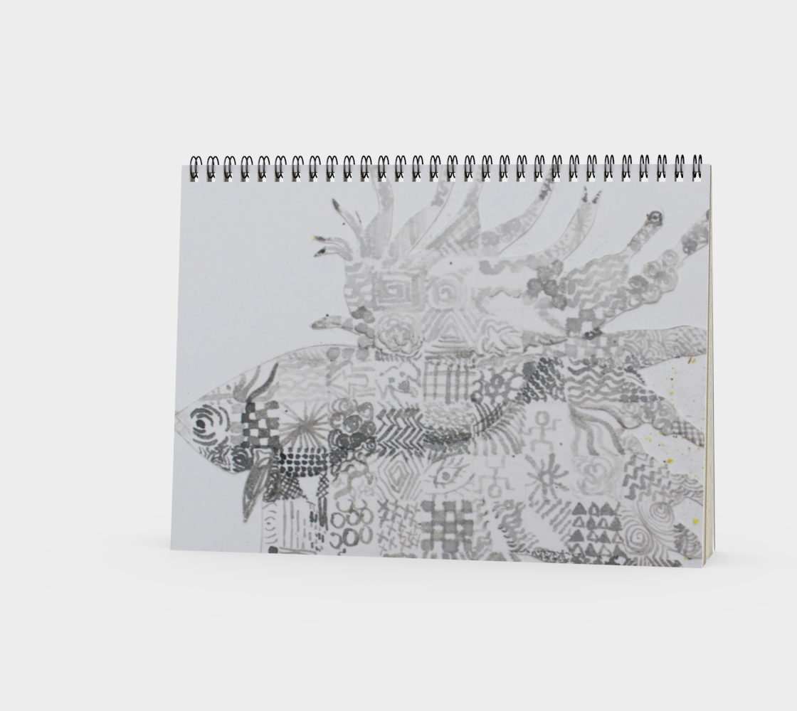 Spiral Notebook Betta Fish Grisaille