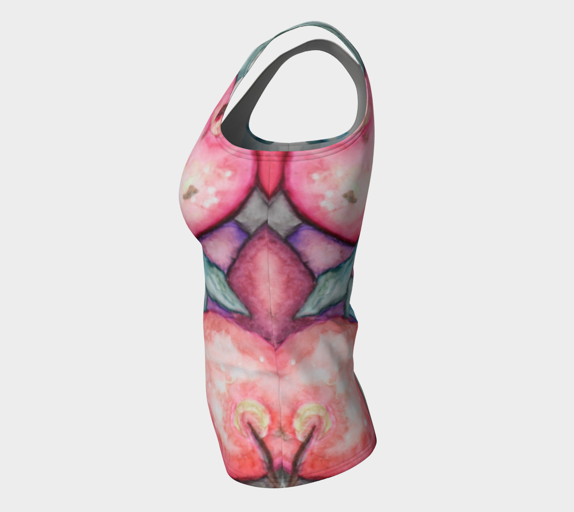 Fitted Tank Top Ink Apples