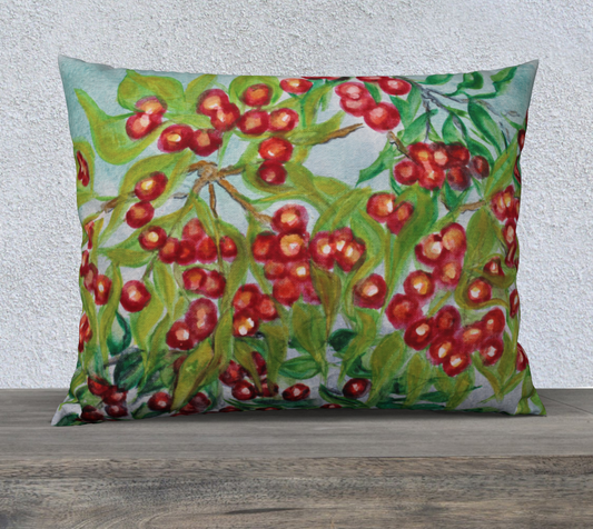 26" x 20" Pillow Case Red Berries