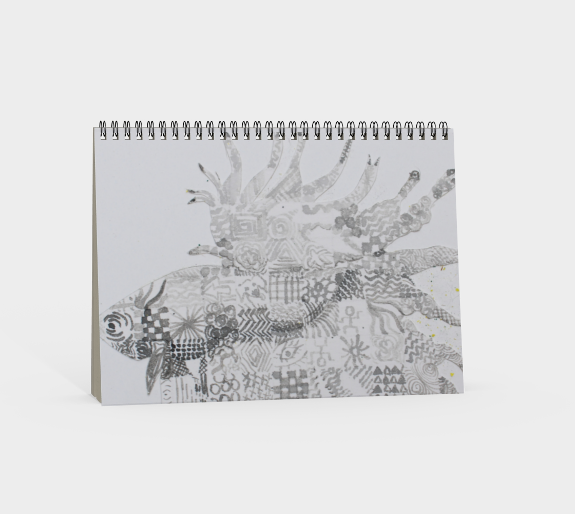 Spiral Notebook Betta Fish Grisaille