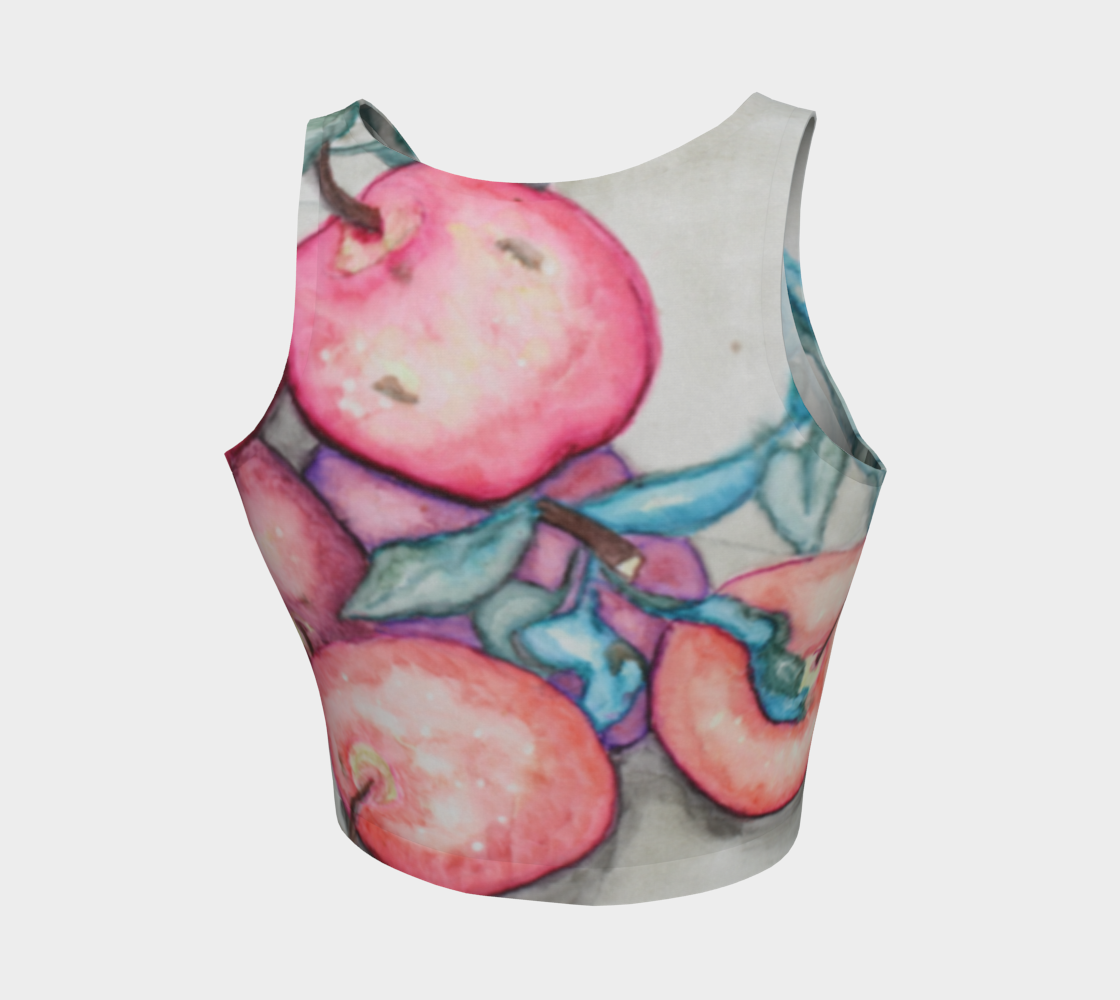 Athletic Crop Top Ink Apples