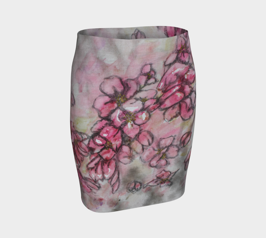 Fitted Skirt Crab Apple Blossoms
