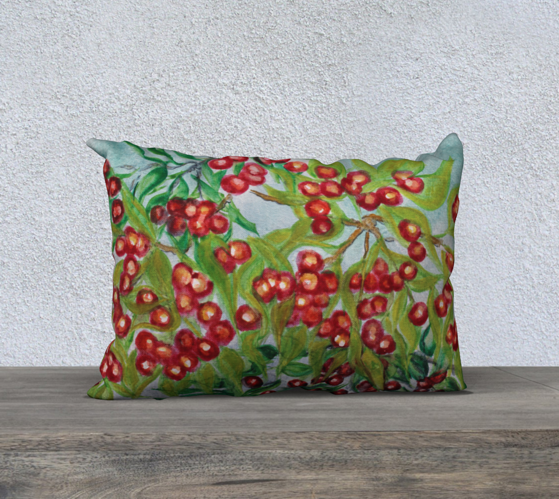 20" x 14" Pillow Case Red Berries