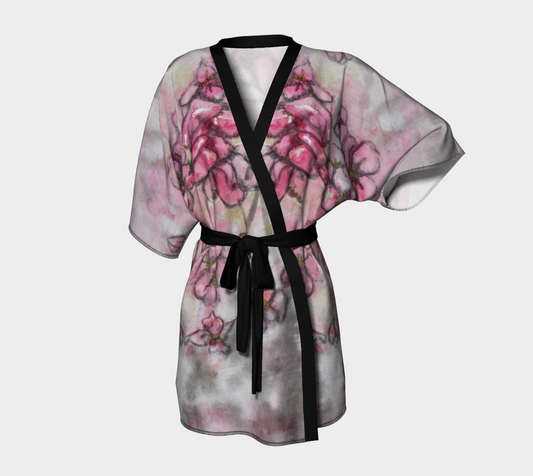 Kimono Robe Crab Apple Blossoms