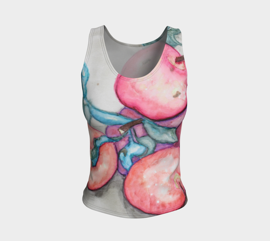 Fitted Tank Top Ink Apples