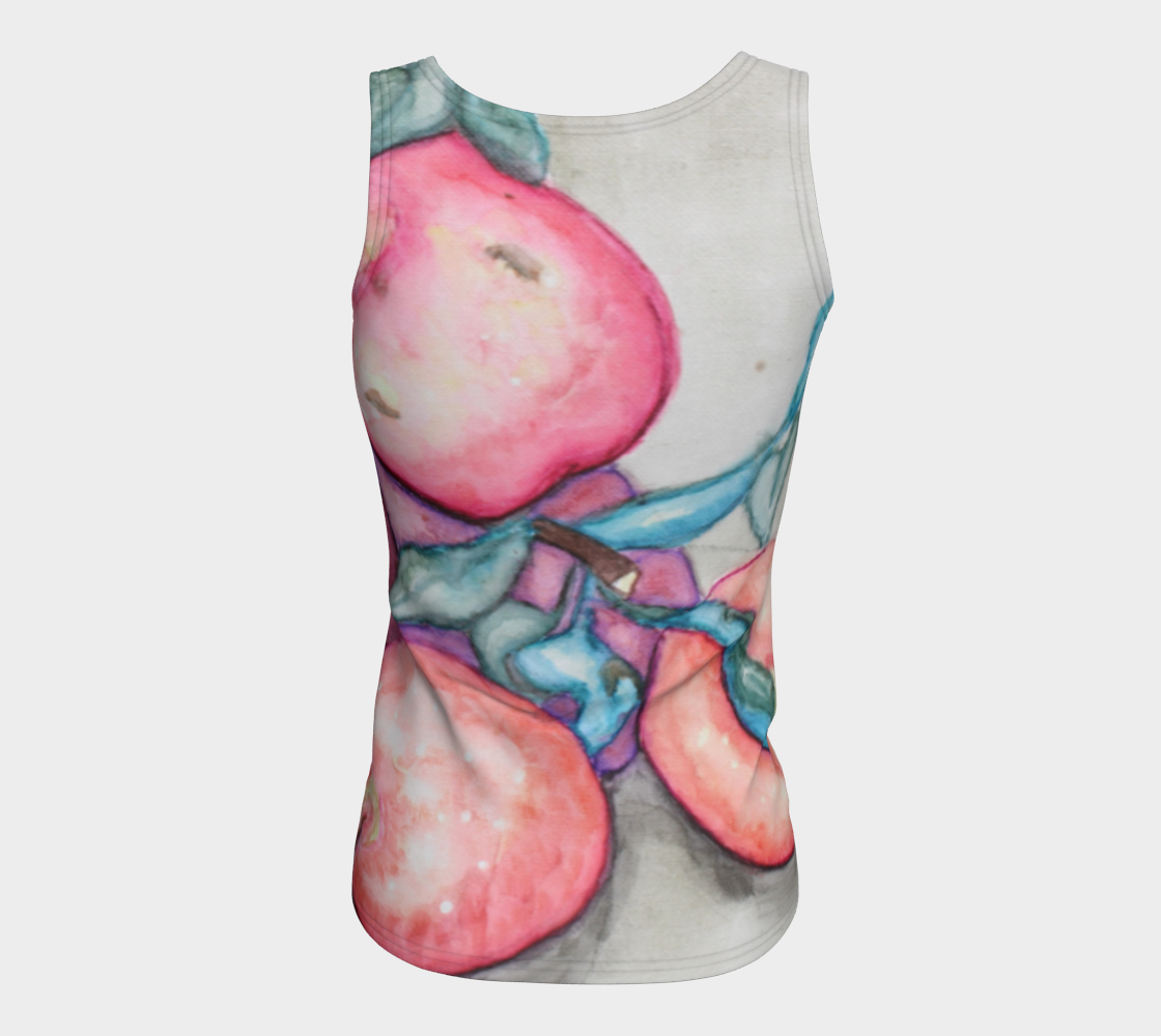 Fitted Tank Top Ink Apples