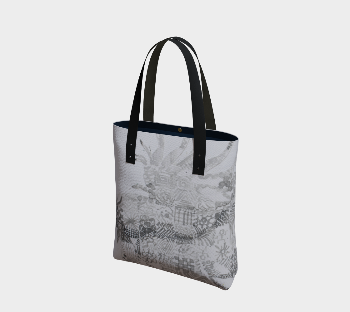 Tote Bag Betta Fish Grisaille