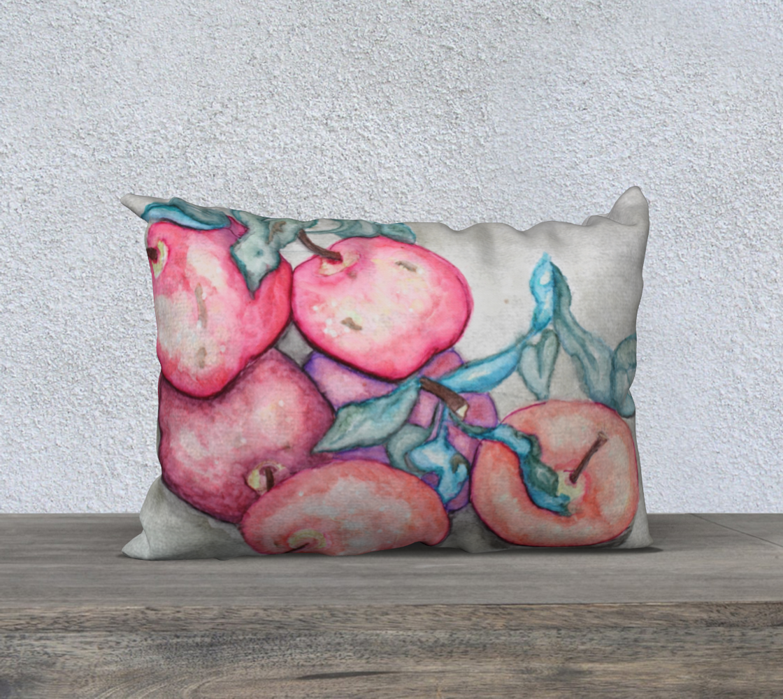 20" x 14" Pillow Case Ink Apples