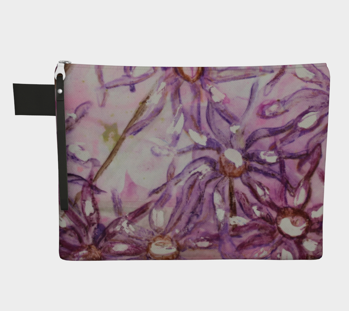 Zipper Carry-all Aster Flowers