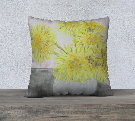 22" x 22" Pillow Case Mama Flowers