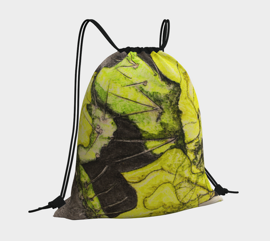 Drawstring Bag Yellow Cactus