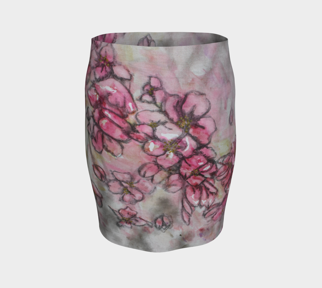 Fitted Skirt Crab Apple Blossoms