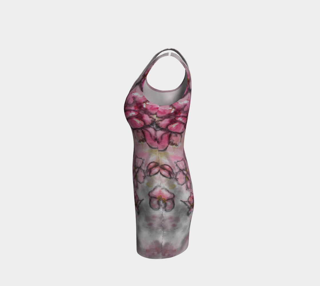 Bodycon Dress Crab Apple Blossoms