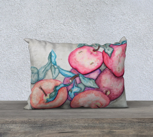 20" x 14" Pillow Case Ink Apples