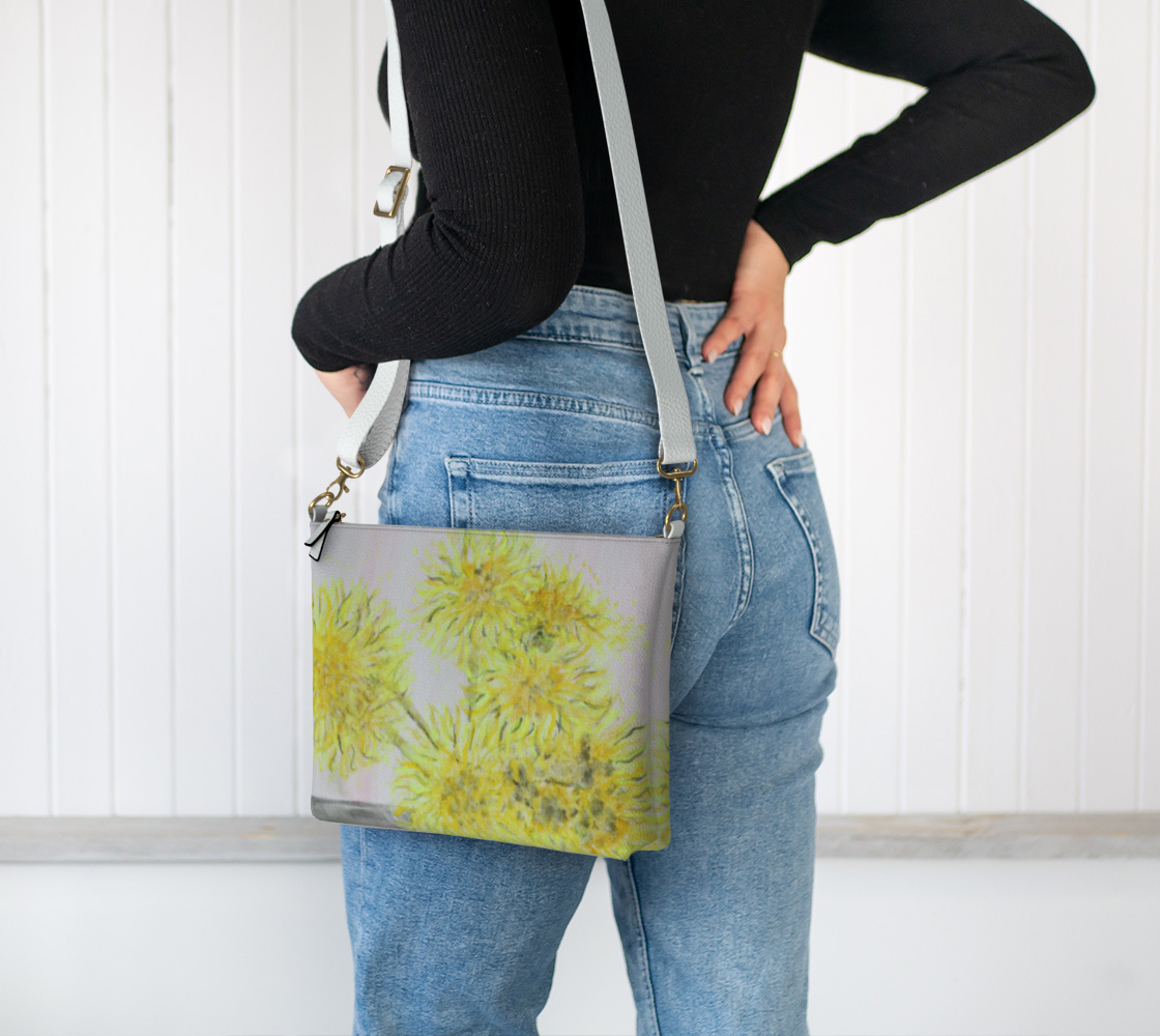 Vegan Leather Crossbody Purse Mama Flowers