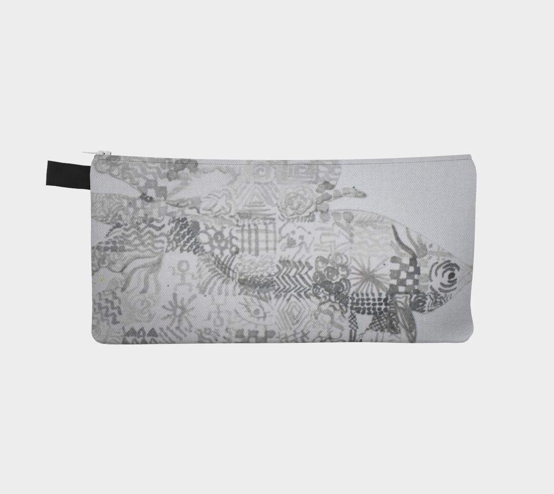 Pencil Case Betta Fish Grisaille