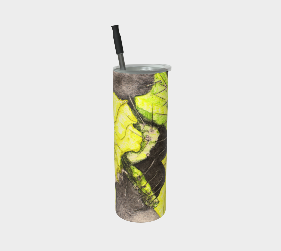 Stainless Steel Tumbler Yellow Cactus Grisaille